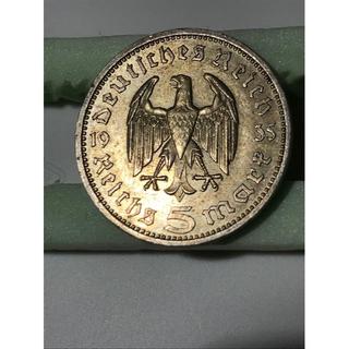 【ドイツ】第三帝国　５マルク銀貨　1935年E　F20(貨幣)