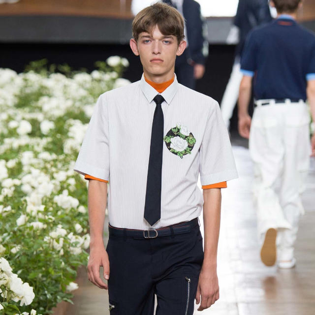 16SS DIOR HOMME ディオールオム薔薇 パッチシャツ 売れ筋がひ贈り物