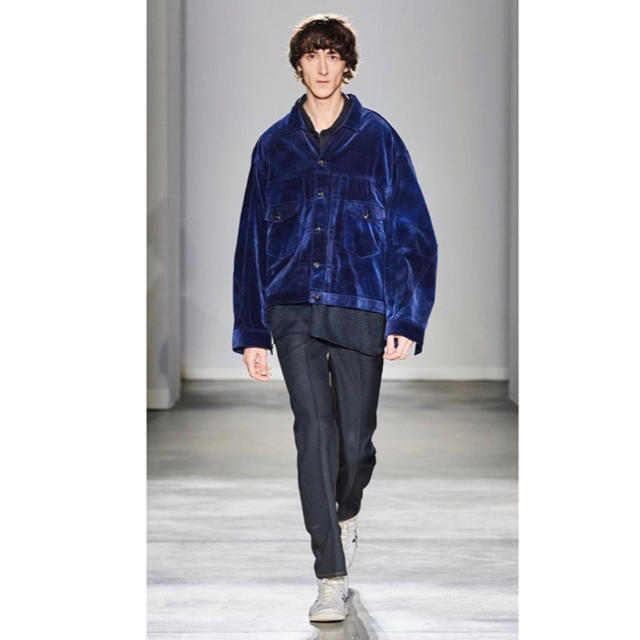 jieda 20aw velvet over shirt