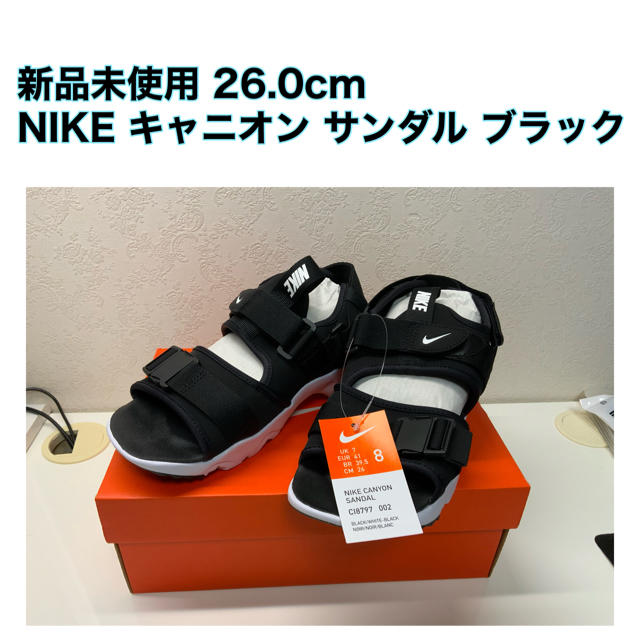 新品 26.0cm NIKE ナイキ キャニオン サンダル ブラック