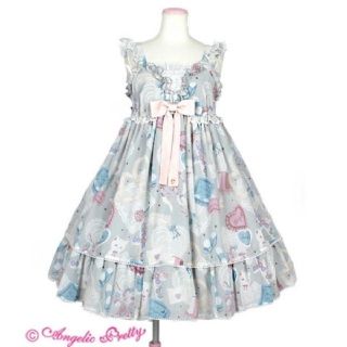 アンジェリックプリティー(Angelic Pretty)の(22日迄)my favorite room JSKヘアバンドセット(グレー)(ひざ丈ワンピース)