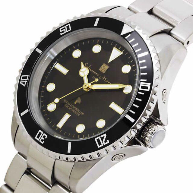 Salvatore Marra(サルバトーレマーラ)の送料無料・新品 サルバトーレマーラ メンズ 腕時計 電波 ソーラー ダイバーズ メンズの時計(腕時計(アナログ))の商品写真