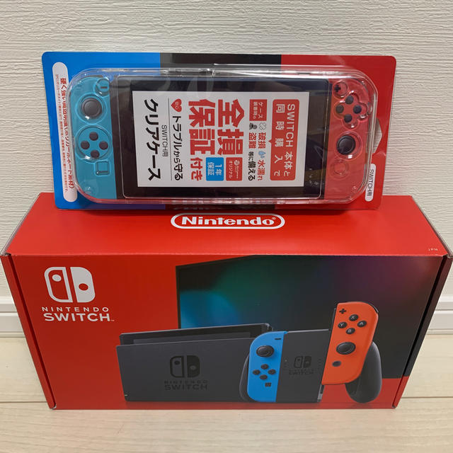 新品 保証1年付 任天堂 Switch HAD-S-KABAA ケース付