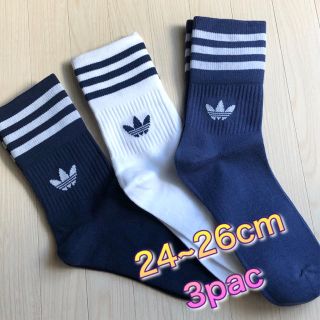 アディダス(adidas)の新品未使用 adidas オリジナルス ミッド クルー ソックス 靴下 3足組(ソックス)