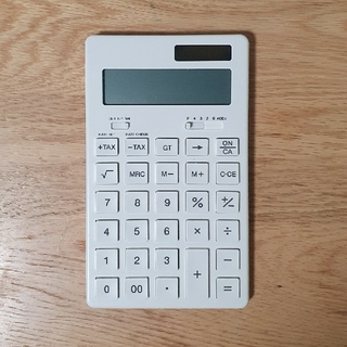 ムジルシリョウヒン(MUJI (無印良品))の無印良品電卓　カラー白(オフィス用品一般)