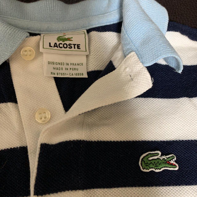 LACOSTE(ラコステ)のラコステ　ポロシャツ　ボーダー　90 キッズ/ベビー/マタニティのキッズ服男の子用(90cm~)(Tシャツ/カットソー)の商品写真