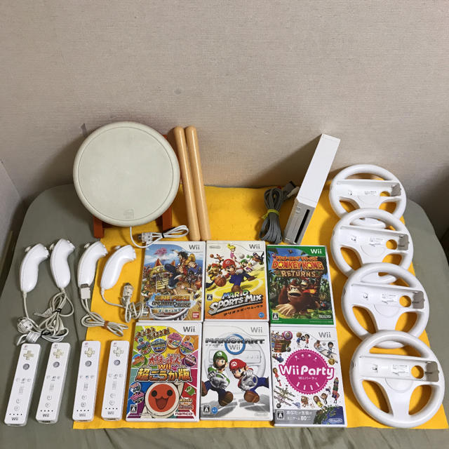 Wii本体 すぐ2人で遊べるセット 太鼓の達人 マリオカート タタコン ソフト