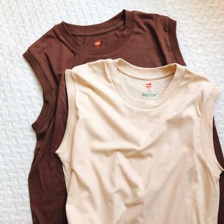 ヘインズ(Hanes)のBIOTOP Hanesタンクトップ ベージュのみ(タンクトップ)