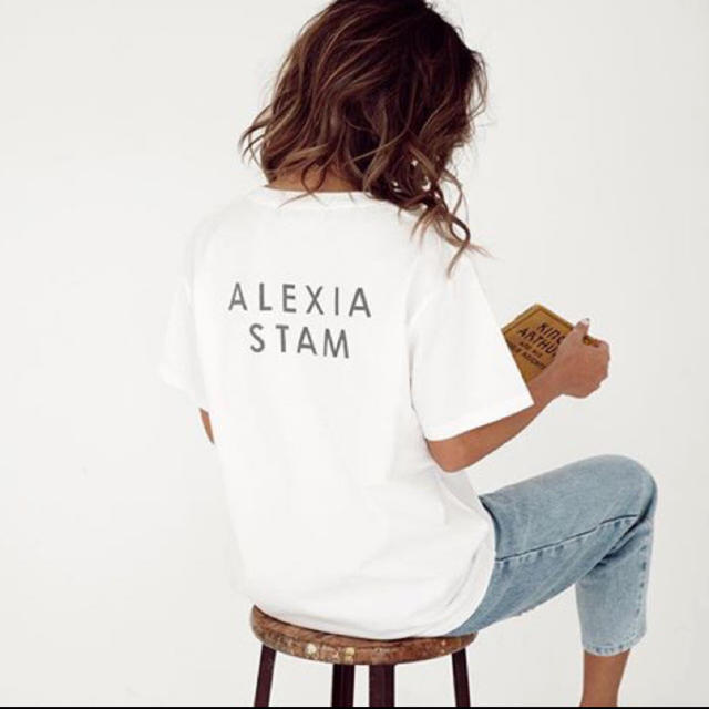 ALEXIA STAM(アリシアスタン)のアリシアスタン　ロゴ　Tシャツ　ホワイト レディースのトップス(Tシャツ(半袖/袖なし))の商品写真