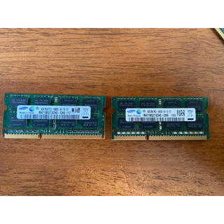 サムスン(SAMSUNG)のSamsungノートPC用メモリーS.O.DIMM DDR3 PC3 4GB×2(PCパーツ)