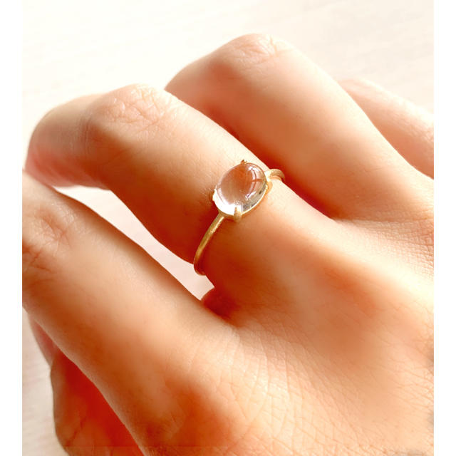 天然石　天然クリスタル　AAA  爪留めリング　指輪 ハンドメイドのアクセサリー(リング)の商品写真