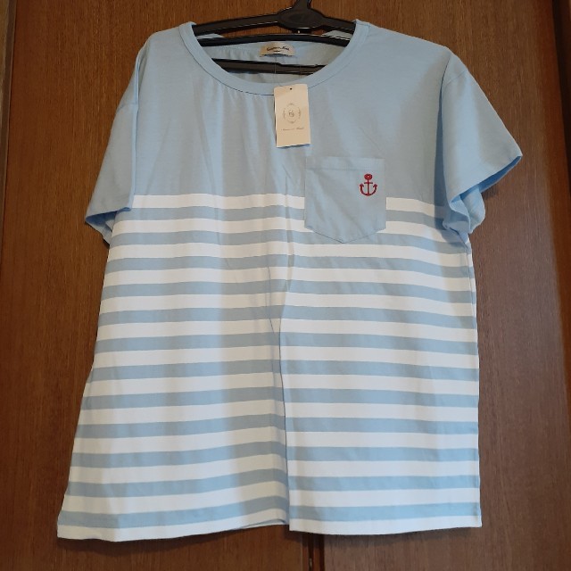 SM2(サマンサモスモス)のSamansa Mos2   新品、未使用　パネルボーダーTシャツ レディースのトップス(Tシャツ(半袖/袖なし))の商品写真