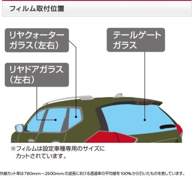 日産(ニッサン)の日産純正UV&IRカットフィルム 自動車/バイクの自動車(車種別パーツ)の商品写真