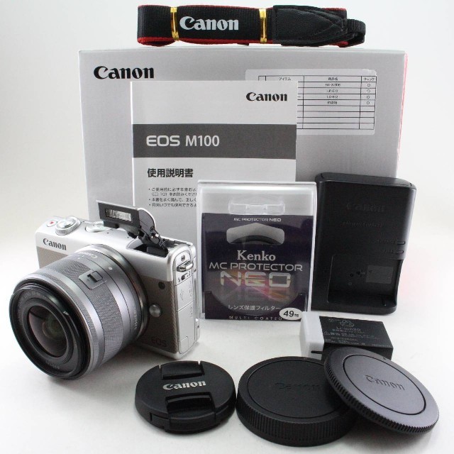 Canon - Canon EOS M100 EF-M15-45 IS STM レンズキットの通販 by ★ジャストカメラ★｜キヤノンならラクマ 在庫特価