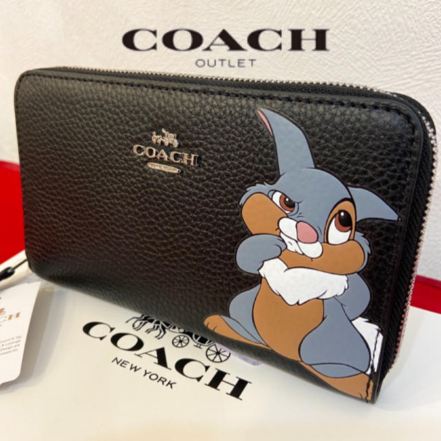 COACH(コーチ)のプレゼントにも❤️新品コーチ×ディズニー ミディアムジップ 財布 とんすけ レディースのファッション小物(財布)の商品写真