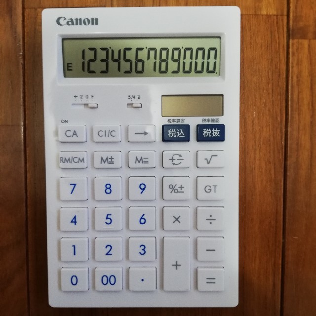 CANON　電卓　HS-121T インテリア/住まい/日用品のオフィス用品(オフィス用品一般)の商品写真