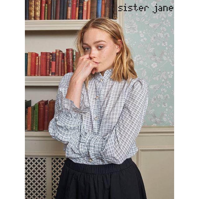 Sister Jane シスタージェーン フリル袖 チェックブラウス