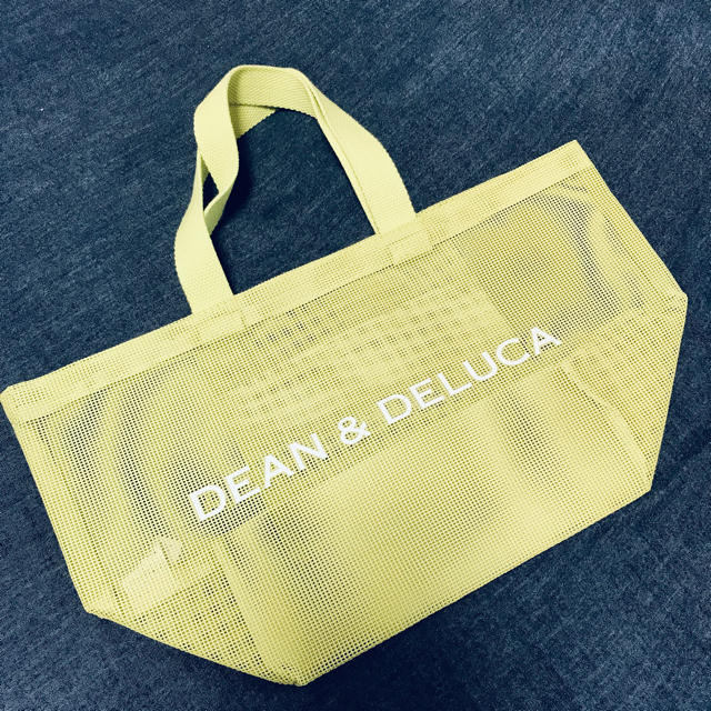 DEAN & DELUCA(ディーンアンドデルーカ)の値下げしました。DEAN&DELUCA  メッシュ　トート　ライムグリーン　S レディースのバッグ(トートバッグ)の商品写真
