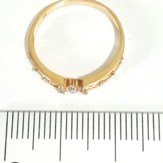 【shi315様専用】K18 ダイヤモンド　リング　18金 透かし　シンプル レディースのアクセサリー(リング(指輪))の商品写真