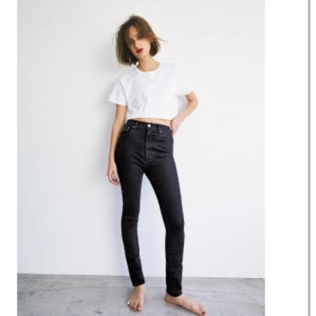 moussy(マウジー)のHIGH WAIST BLACK REBIRTH SKINNY JEANS レディースのパンツ(スキニーパンツ)の商品写真