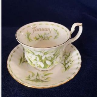 ロイヤルアルバート(ROYAL ALBERT)のロイヤルアルバート　ROYAL ALBERT カップ&ソーサー(1月)(グラス/カップ)