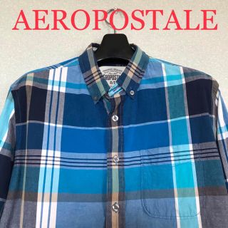 エアロポステール(AEROPOSTALE)のAEROPOSTALE エアロポステール　ボタンダウン　チェックシャツ　ブルー　(シャツ)