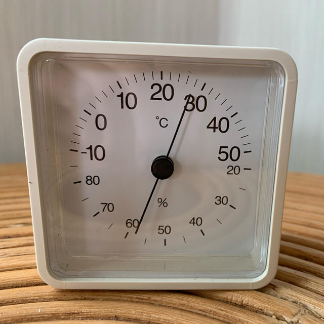 MUJI (無印良品)(ムジルシリョウヒン)の湿温度計　無印良品　湿度計/温度計 インテリア/住まい/日用品のインテリア小物(置時計)の商品写真