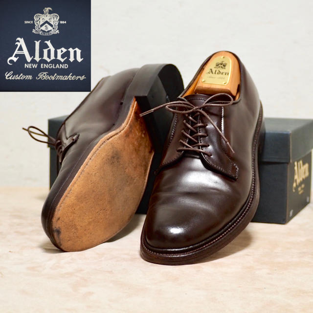 Alden(オールデン)のAlden 10.5D オールデン コードバン プレーントゥ メンズの靴/シューズ(ドレス/ビジネス)の商品写真