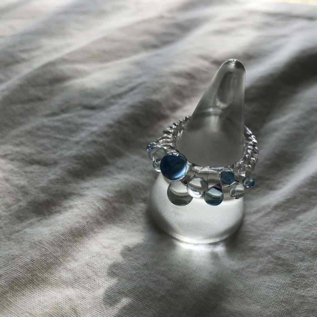 ENFOLD(エンフォルド)のガラス リング シャボン玉 レディースのアクセサリー(リング(指輪))の商品写真