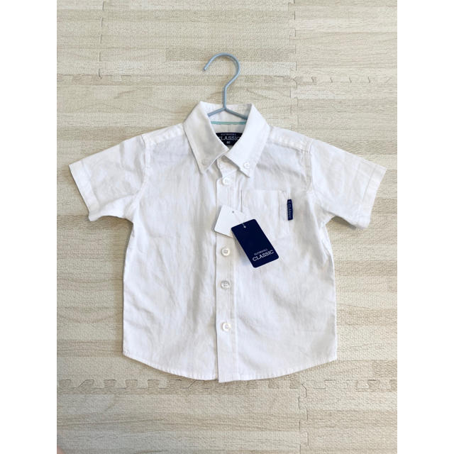 ベビー　半袖シャツ　白シャツ キッズ/ベビー/マタニティのベビー服(~85cm)(シャツ/カットソー)の商品写真