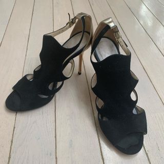 ジミーチュウ(JIMMY CHOO)のJIMMYCHOO ジミーチュウ　サンダル　23 23.5 24 黒　ヒール(ハイヒール/パンプス)