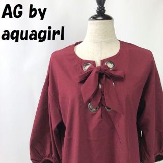 エージーバイアクアガール(AG by aquagirl)の【人気】AG by aquagirl 七分袖 トップス レッド レディース(シャツ/ブラウス(長袖/七分))