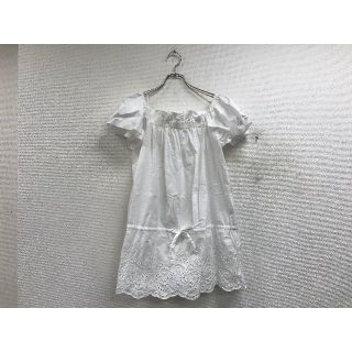 イネド(INED)の美品イネドINEDカットワークレースチュニック9白X20253(チュニック)