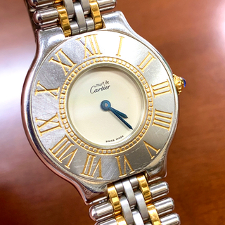 カルティエ(Cartier)のCartier カルティエ マスト21 K18YG×SSコンビ クォーツ時計(腕時計)