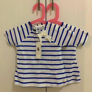 プチバトー(PETIT BATEAU)のPETIT BATEAU⛵️ 新品ボーダーTシャツ2枚セット❤︎(Ｔシャツ)