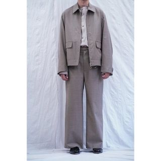 サンシー(SUNSEA)のURU 20SS WIDE straight PANTS / BEIGE(スラックス)