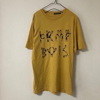 フラボア(FRAPBOIS)のFRAPBOIS フラボア Tシャツ 女性 民族 黄色 イエロー ブランド ロゴ(Tシャツ/カットソー(半袖/袖なし))