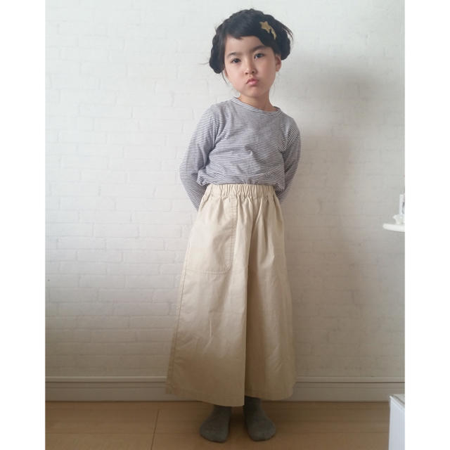 UNIQLO(ユニクロ)のガウチョパンツ　L キッズ/ベビー/マタニティのキッズ服女の子用(90cm~)(パンツ/スパッツ)の商品写真