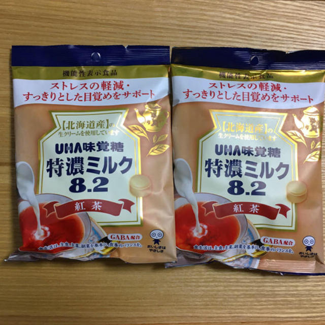 UHA味覚糖(ユーハミカクトウ)のUHA味覚糖 特濃ミルク8.2 紅茶 GABA配合 2袋 食品/飲料/酒の食品(菓子/デザート)の商品写真