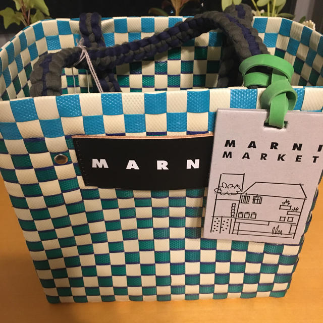 Marni - マル二 marni ジャージーハンドル ピクニックバッグ ミニ ...