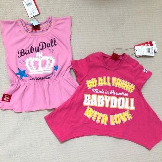 ベビードール(BABYDOLL)のBABY DOLL 女の子Tシャツ　二枚セット　新品　80cm 上代5340円(Ｔシャツ)