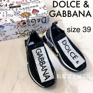 ドルチェアンドガッバーナ(DOLCE&GABBANA)の【美品！】DOLCE&GABBANA ソレントスニーカー　クリスタル　39 本物(スニーカー)