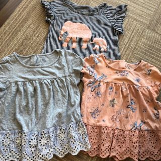 ベビーギャップ(babyGAP)の女の子 Tシャツ トップス　3枚セット(Tシャツ/カットソー)