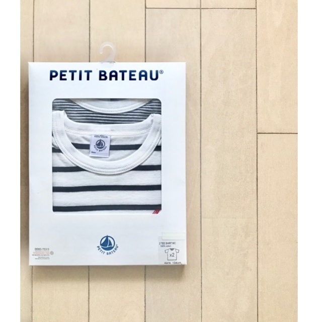 PETIT BATEAU(プチバトー)の新品✦PETIT BATEAU マリニエール&ミラレTシャツ 2枚組(4a) キッズ/ベビー/マタニティのキッズ服男の子用(90cm~)(Tシャツ/カットソー)の商品写真