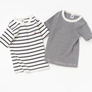 プチバトー(PETIT BATEAU)の新品✦PETIT BATEAU マリニエール&ミラレTシャツ 2枚組(4a)(Tシャツ/カットソー)