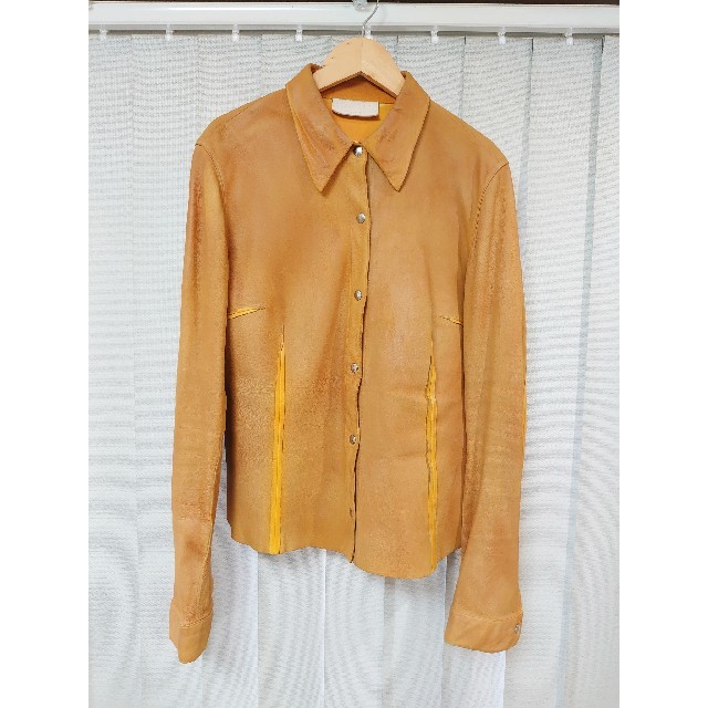 定価10万越❗SANTACROCE  レザー シャツ ジャケット