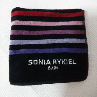 ソニアリキエル(SONIA RYKIEL)のSONIA RYKIEL ミニタオル 紺地(ハンカチ)