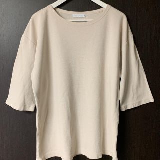 ユナイテッドアローズグリーンレーベルリラクシング(UNITED ARROWS green label relaxing)のGREEN LABEL RELAXING ボートネック5分袖カットソー L 美品(Tシャツ/カットソー(半袖/袖なし))