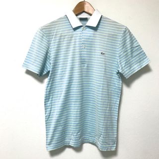 ラコステ(LACOSTE)の定1.1万美品　シルバーラコステ　ボーダー半袖ポロシャツ2 ファブリカ(ポロシャツ)