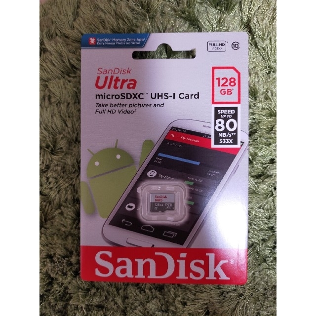 SanDisk(サンディスク)の#1 sandisk micro SDカード 128GB スマホ/家電/カメラのPC/タブレット(PC周辺機器)の商品写真